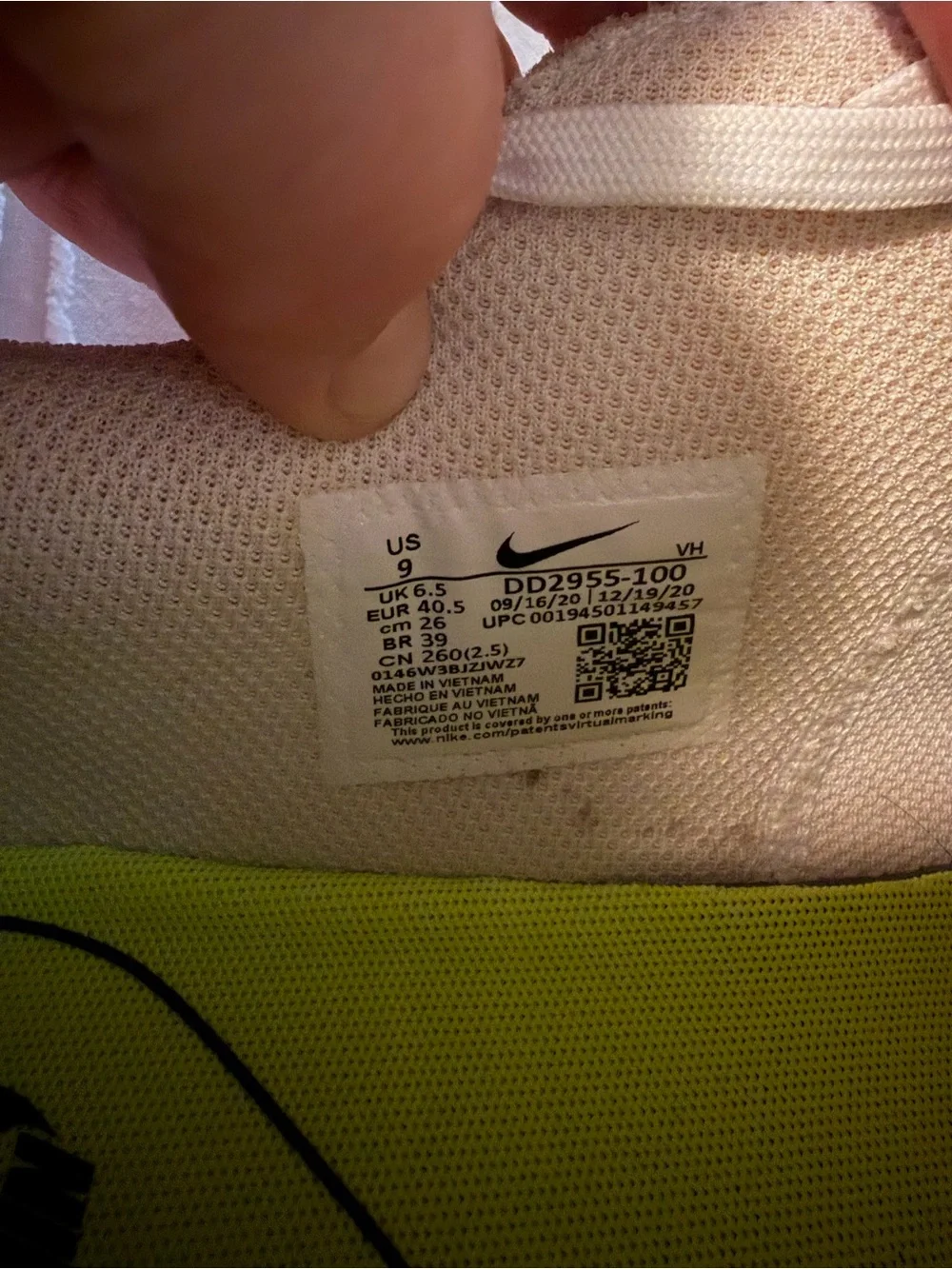 Nike Sneakers with Purple swoosh and Neon Accents